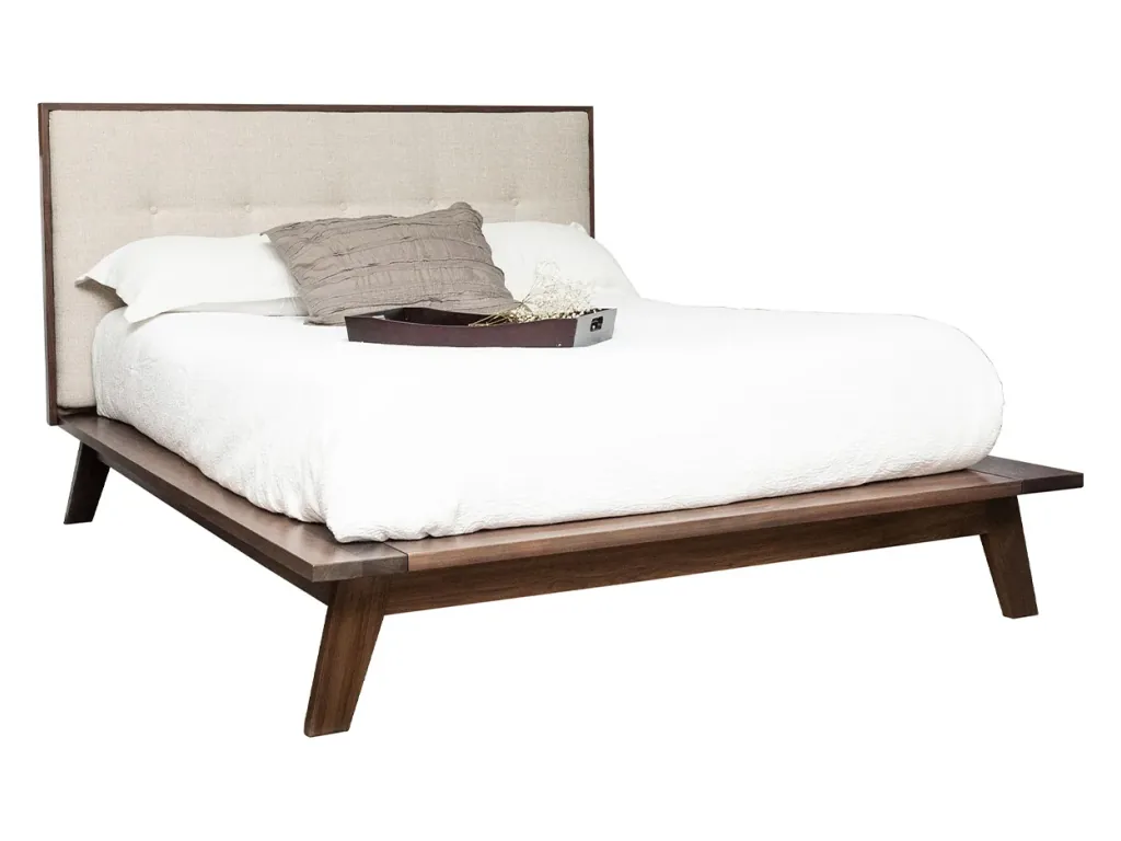 Amish Furniture of NE Dakota Fabric Headboard Bed Upholstered Bed