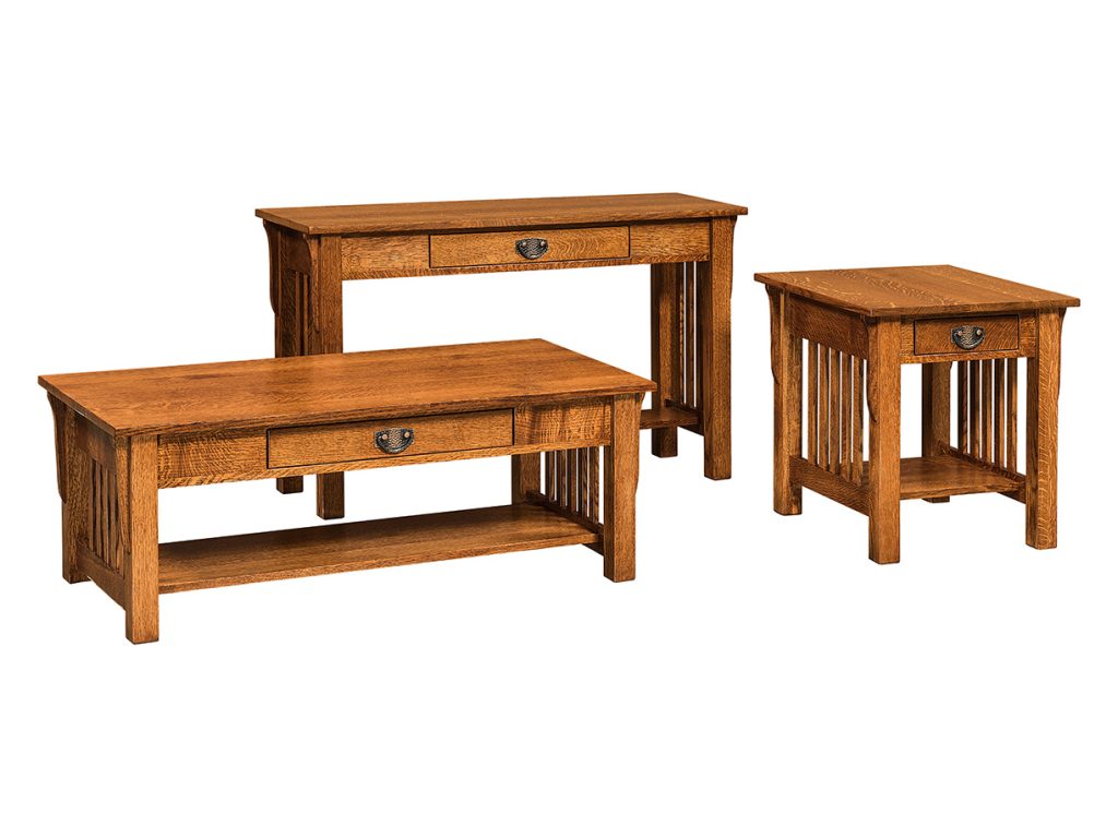Amish Furniture of NE Bow Arm Mission Occasional Tables