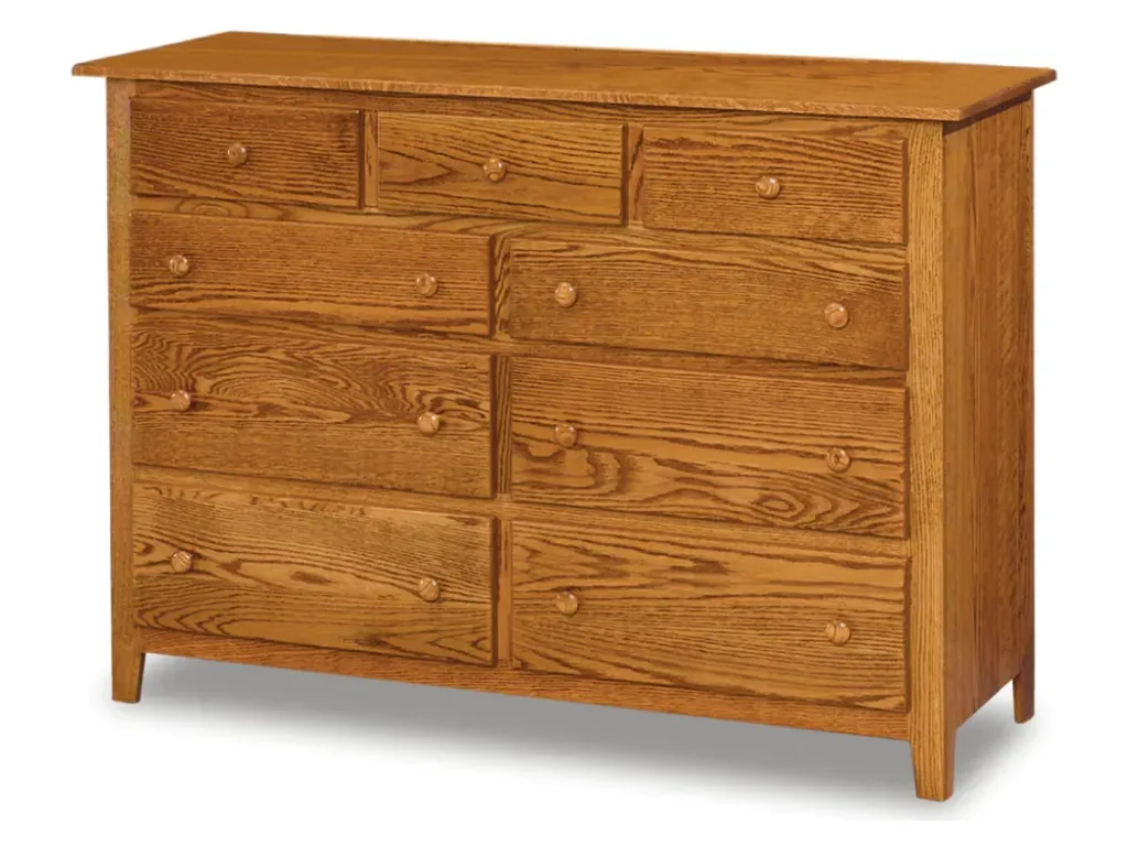 Shaker 9 Drawer Dresser – 59″W