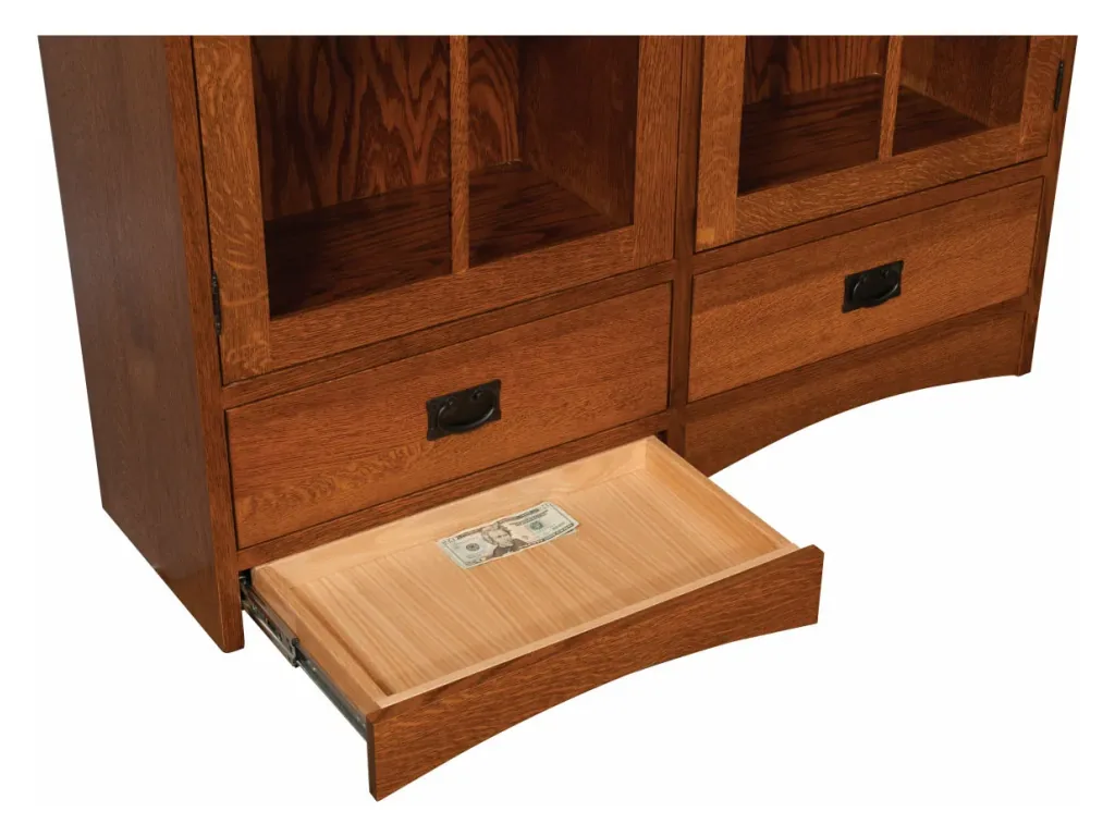 Amish Furniture of NE Carriage Mission Display Case, alternate view