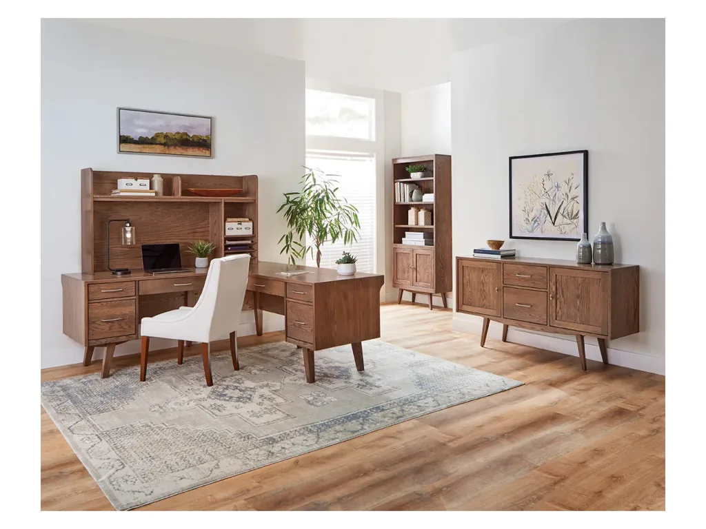 Amish Furniture of NE Marina L Desk & Hutch, alternate view