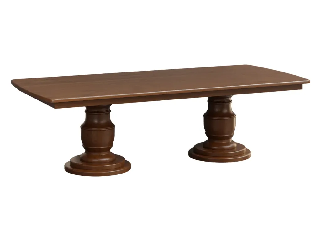 Amish Furniture of NE Burlington Double Pedestal Table