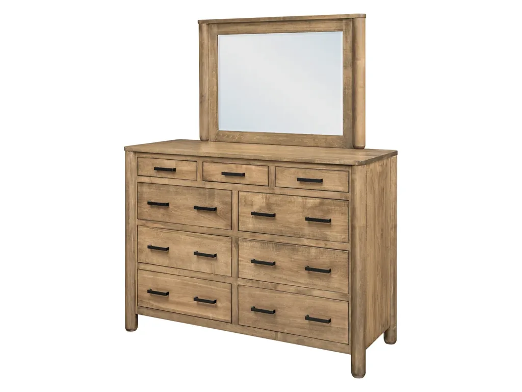 Ellianna 9 Drawer Mule Dresser Mirror