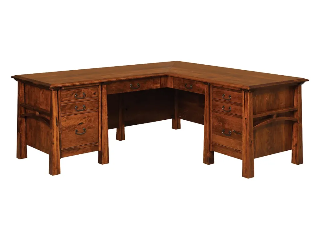 Amish Furniture of NE Artesa L Desk – 72″