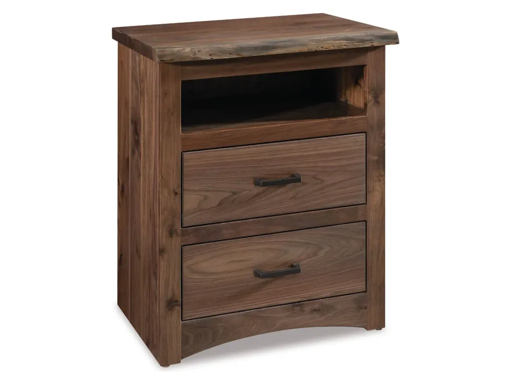 Amish Furniture of NE Live Wood 2 Drawer Nightstand
