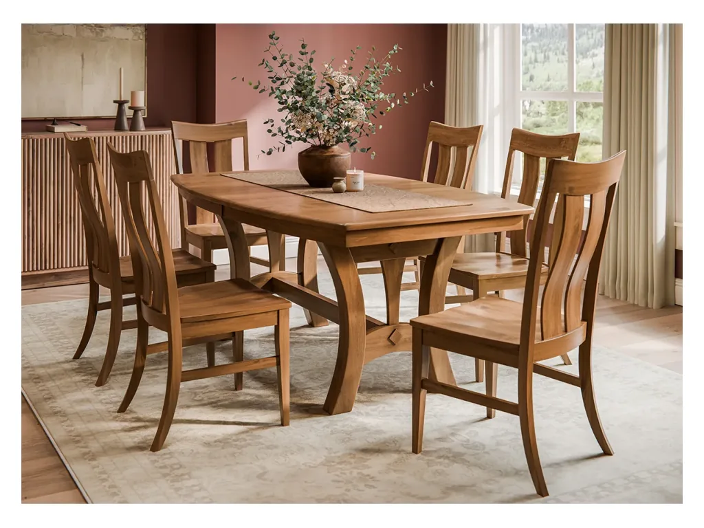 Amish Furniture of NE Grand Island Trestle Table, alternate view