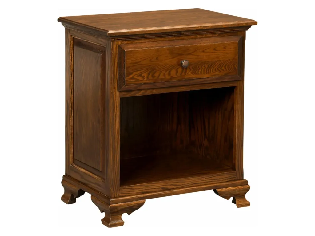 Amish Furniture of NE Americana 1 Drawer Open Nightstand