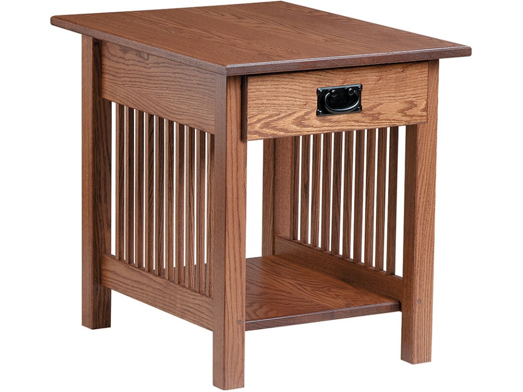 Mission End Table With Drawer - main image