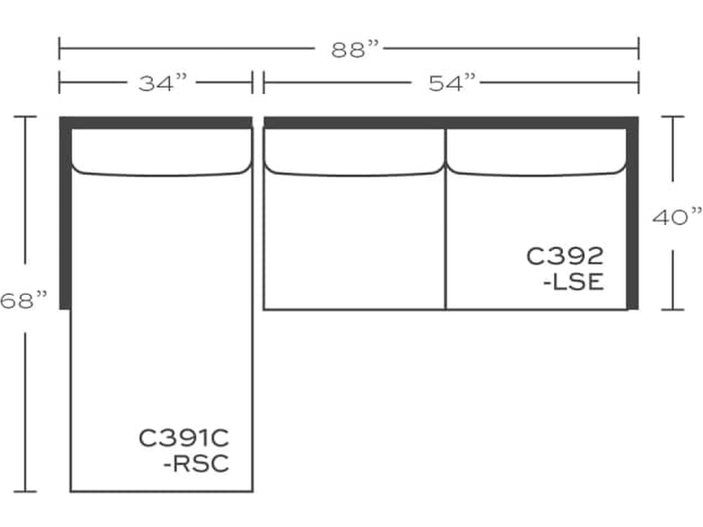 Rowe Masquerade Sectional, alternate view 1