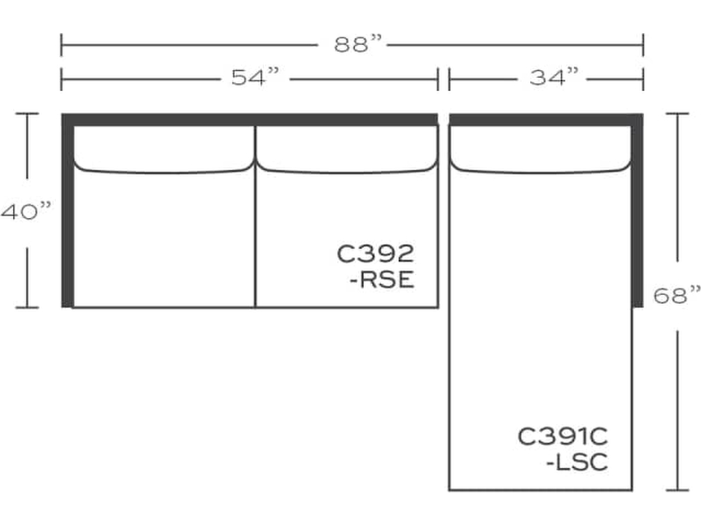 Rowe Masquerade Sectional, alternate view 2