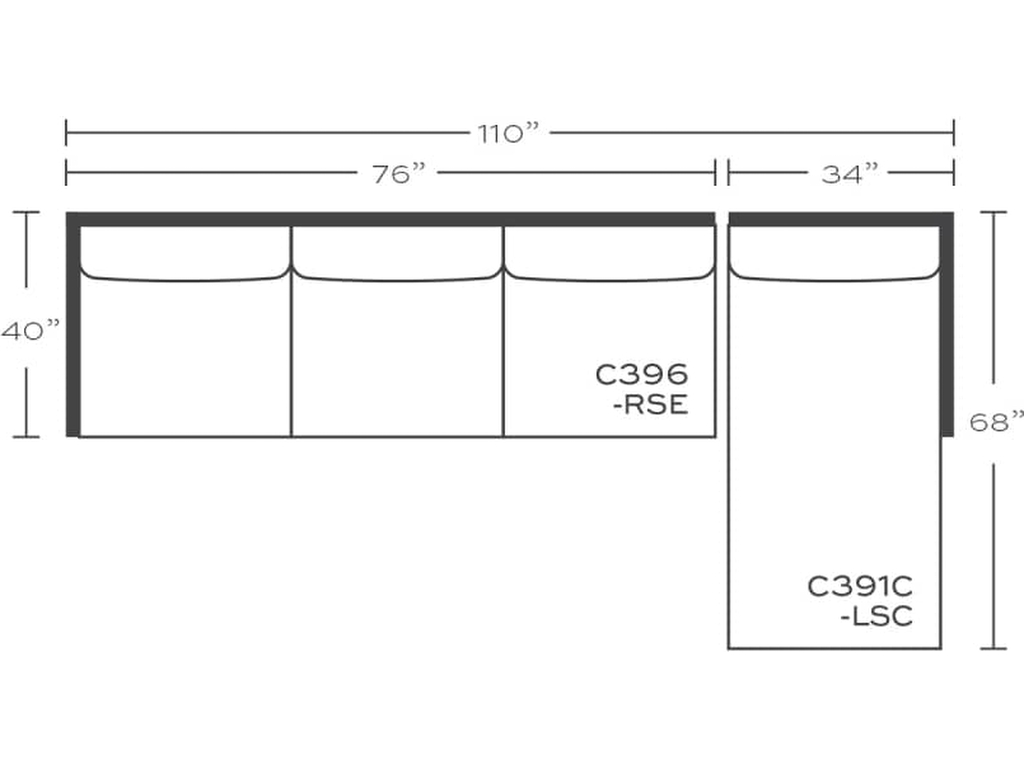 Rowe Masquerade Sectional, alternate view 4