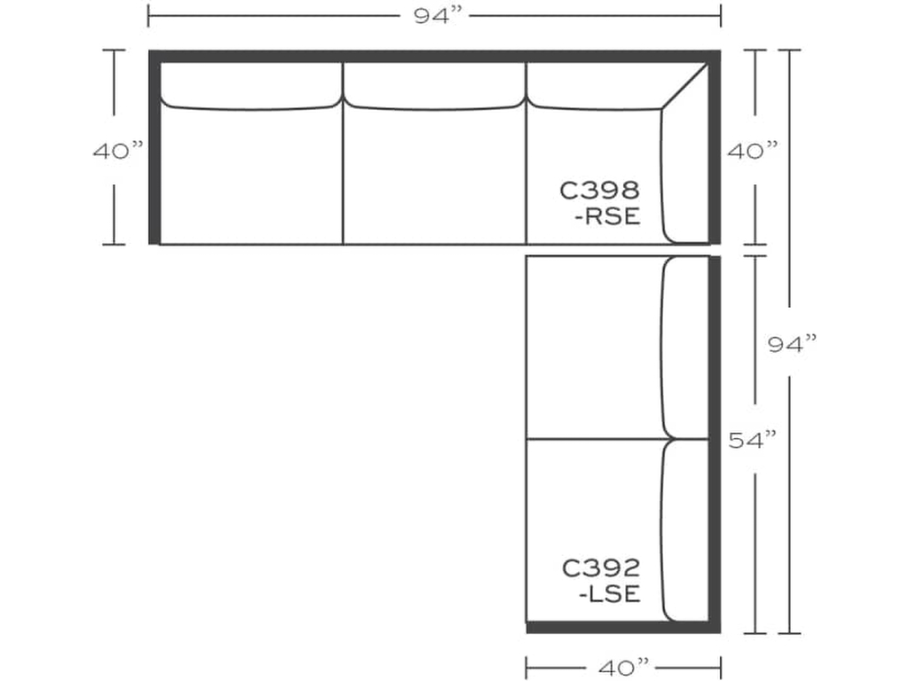 Rowe Masquerade Sectional, alternate view 6
