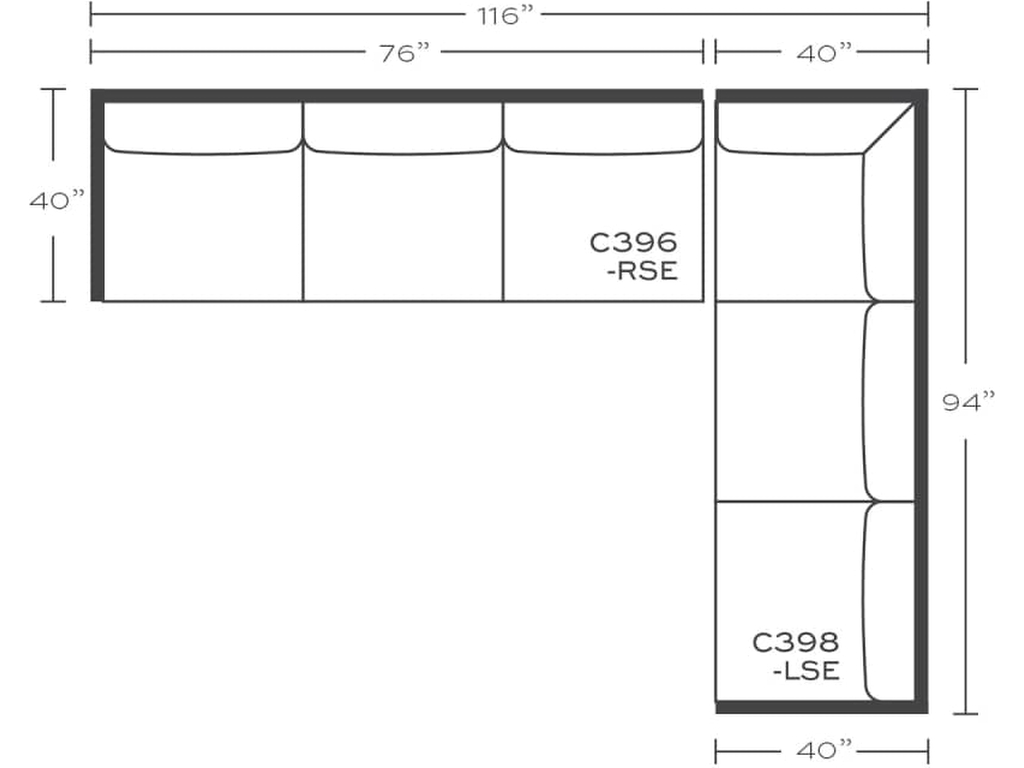 Rowe Masquerade Sectional, alternate view 7