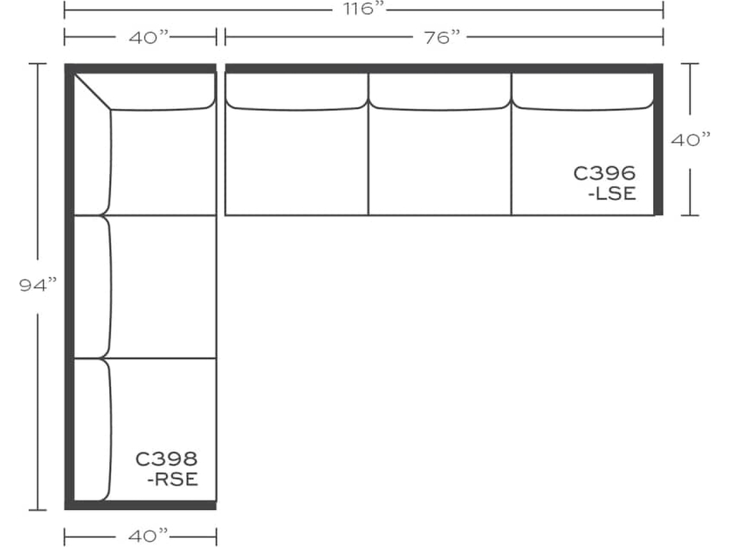 Rowe Masquerade Sectional, alternate view 8