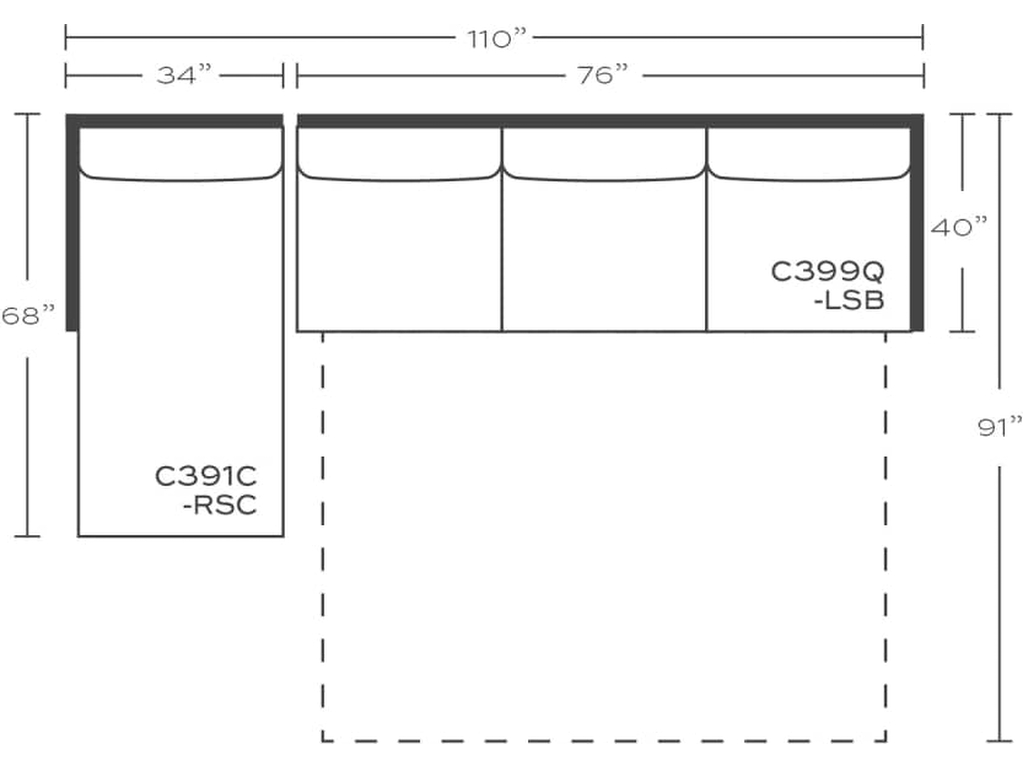 Rowe Masquerade Sectional, alternate view 9