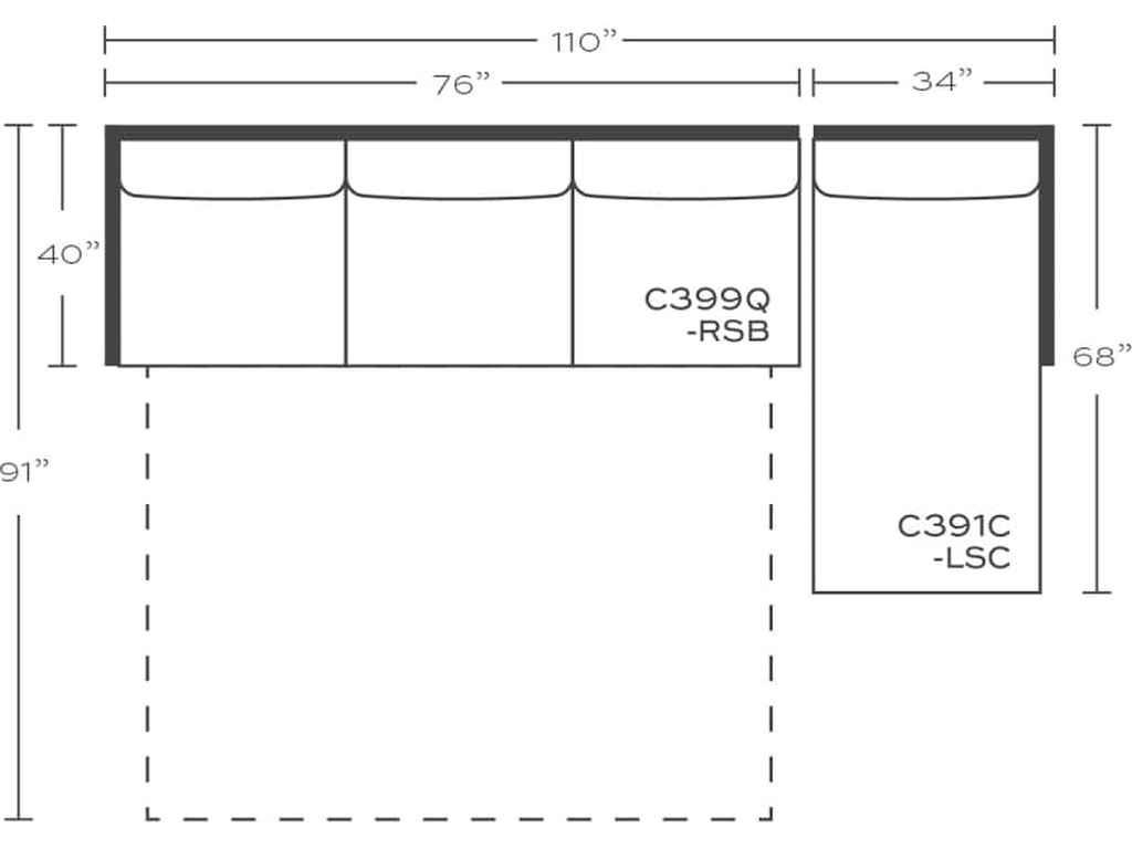 Rowe Masquerade Sectional, alternate view 10