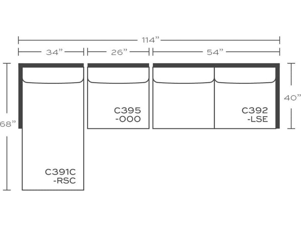 Rowe Masquerade Sectional, alternate view 12
