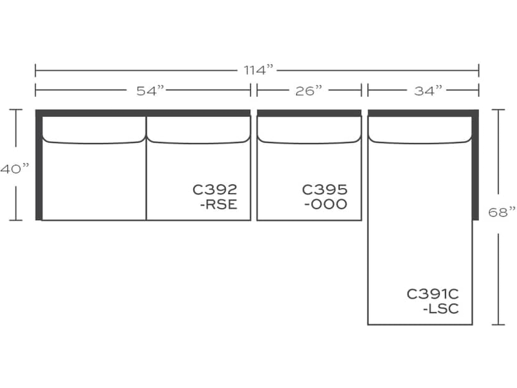 Rowe Masquerade Sectional, alternate view 13