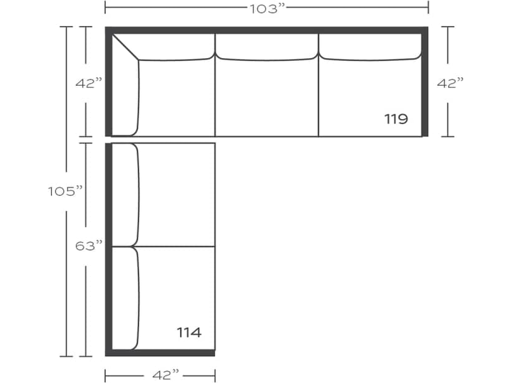 Rowe Alden Sectional, alternate view 15