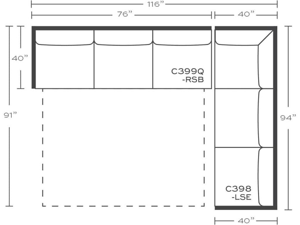 Rowe Masquerade Sectional, alternate view 14