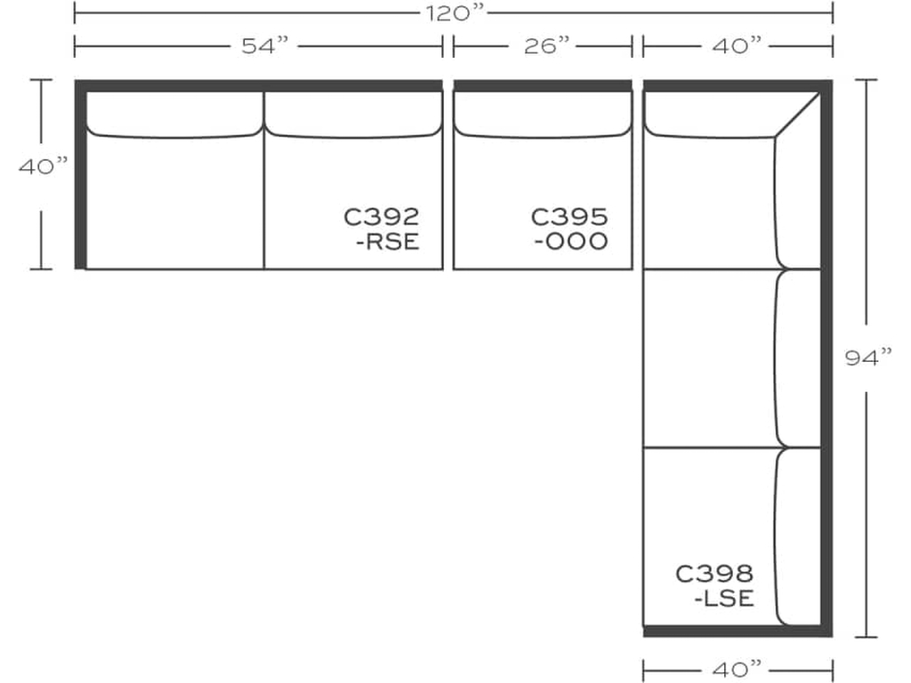 Rowe Masquerade Sectional, alternate view 16
