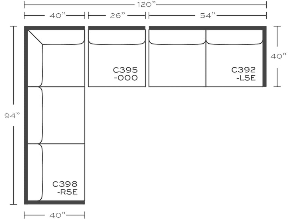 Rowe Masquerade Sectional, alternate view 17
