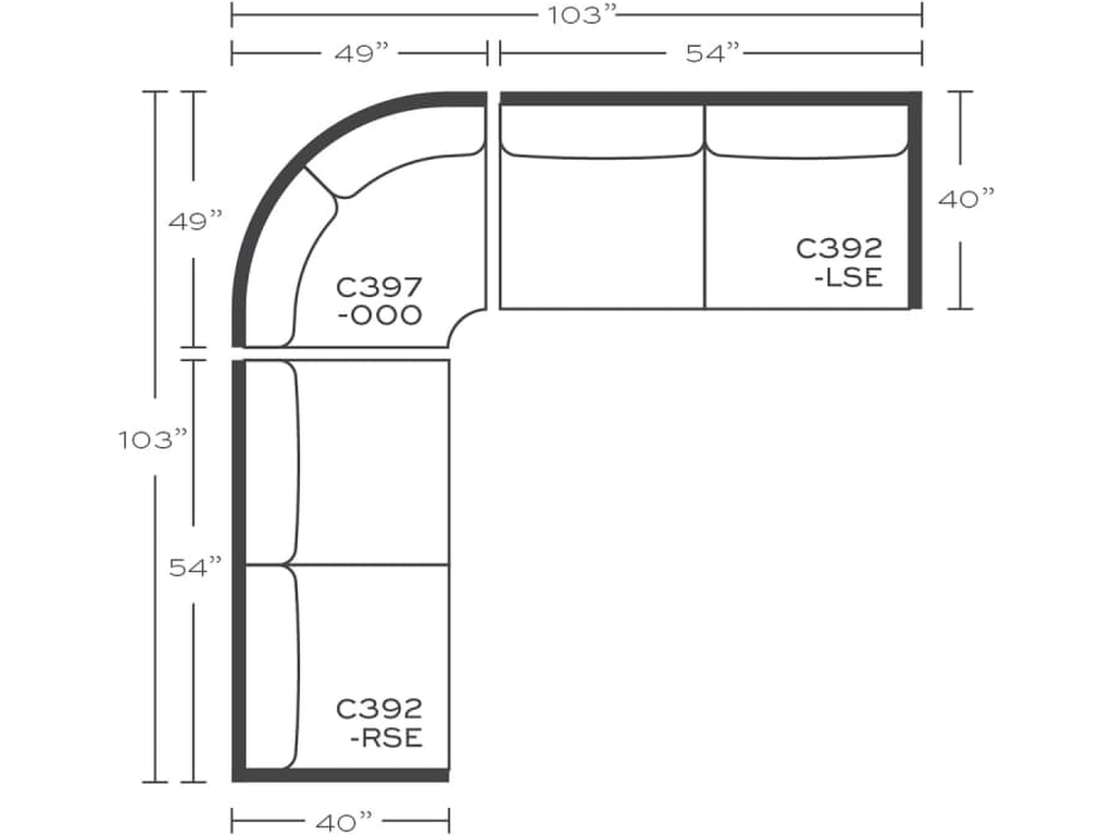 Rowe Masquerade Sectional, alternate view 19