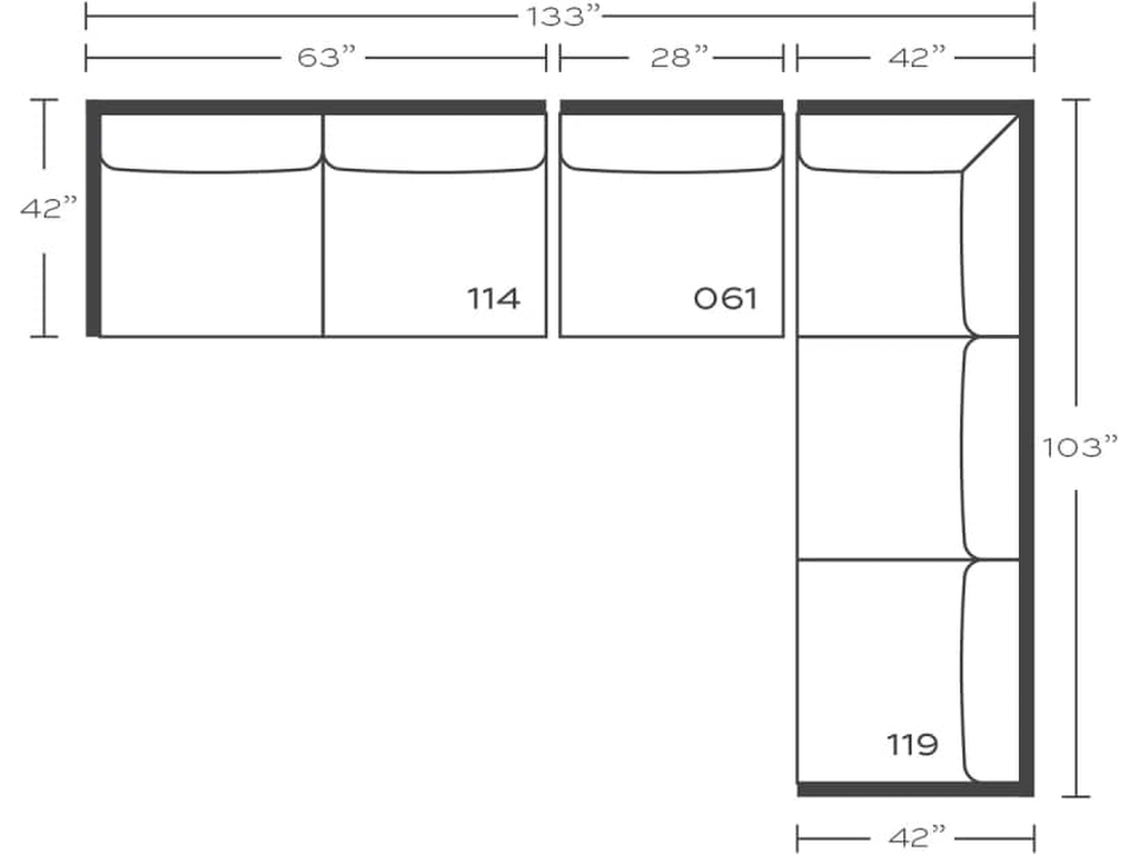 Rowe Alden Sectional, alternate view 21