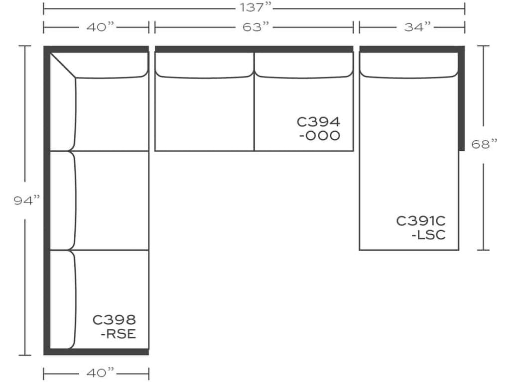 Rowe Masquerade Sectional, alternate view 22