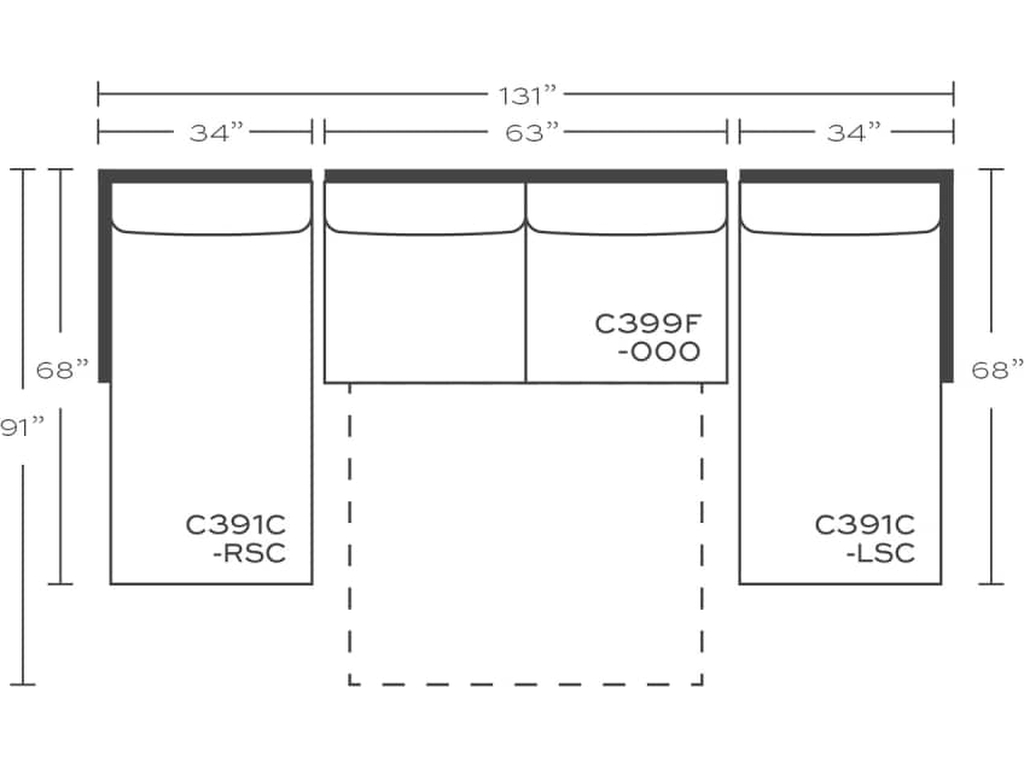 Rowe Masquerade Sectional, alternate view 23