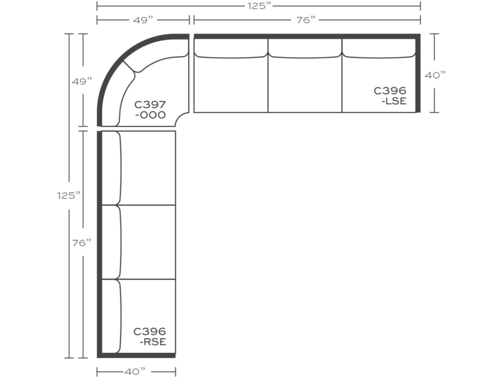 Rowe Masquerade Sectional, alternate view 24