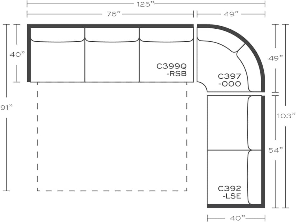 Rowe Masquerade Sectional, alternate view 25