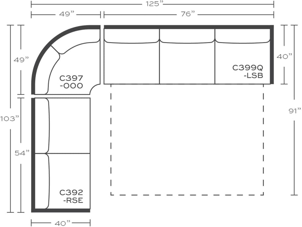 Rowe Masquerade Sectional, alternate view 26