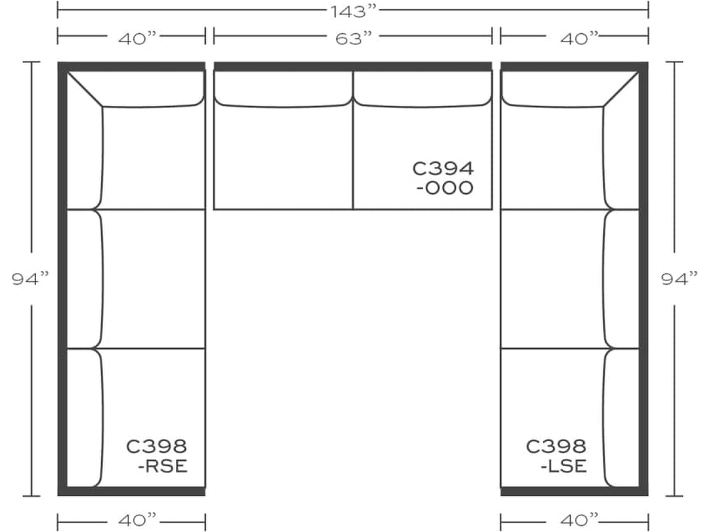 Rowe Masquerade Sectional, alternate view 27