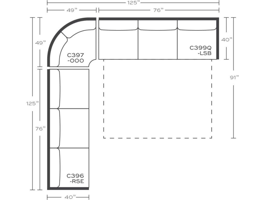 Rowe Masquerade Sectional, alternate view 30