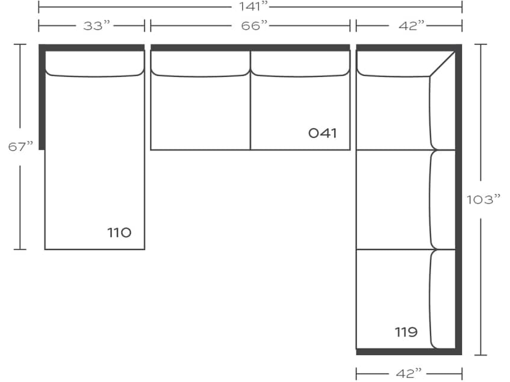 Rowe Alden Sectional, alternate view 24