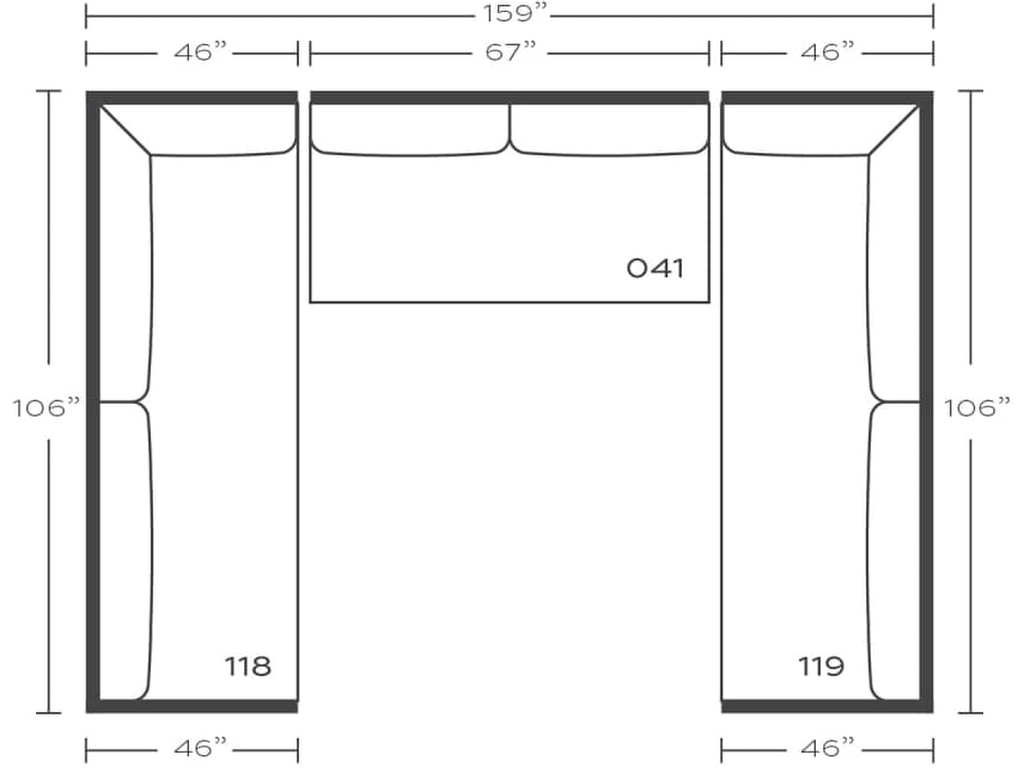 Rowe Bristol Sectional, alternate view 36