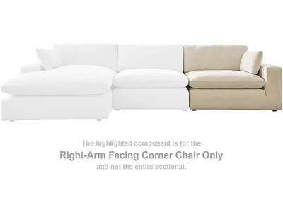 Elyza Right-Arm Facing Corner Chair - Alternative View