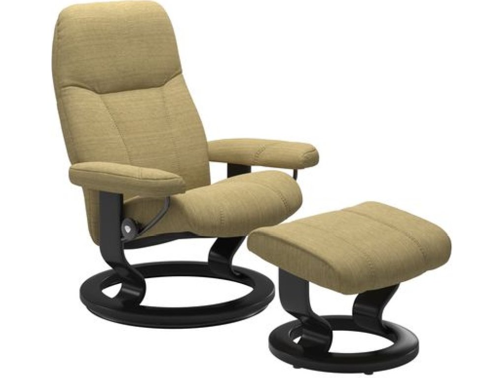 Consul (M) Classic Base Recliner with Ottoman - main image