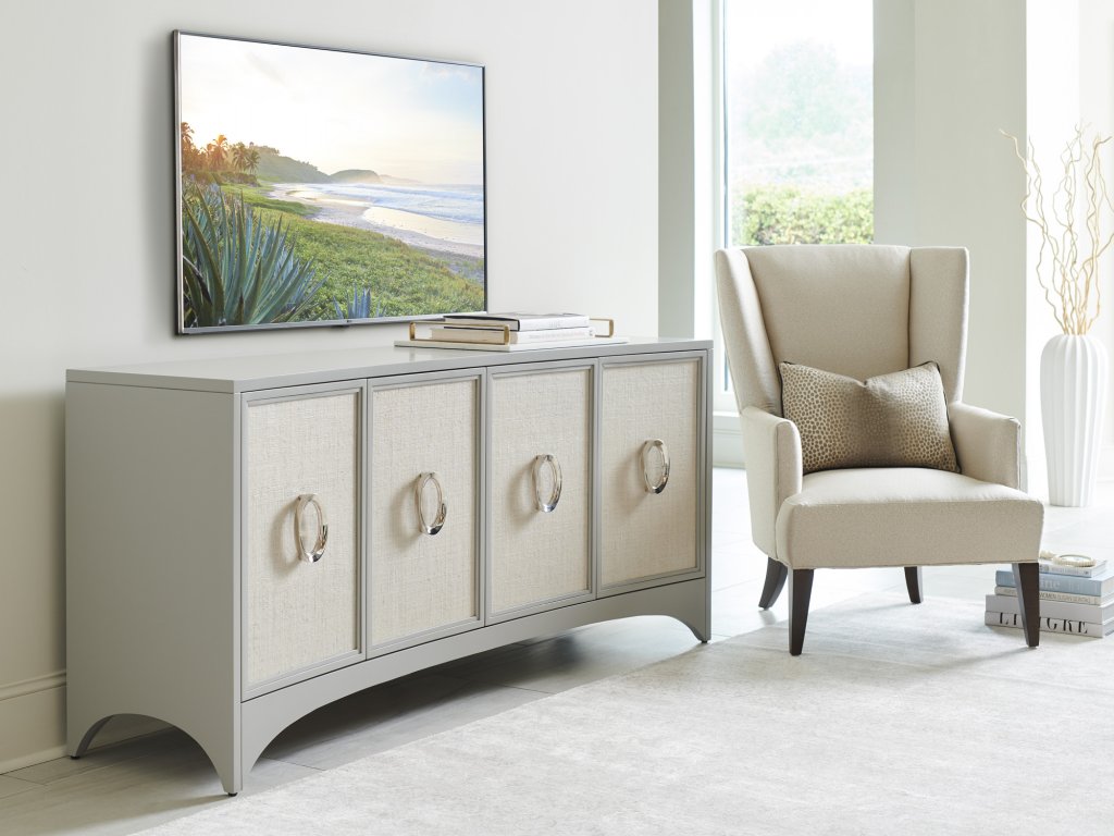 Newbury Park Raffia Media Console - image 1