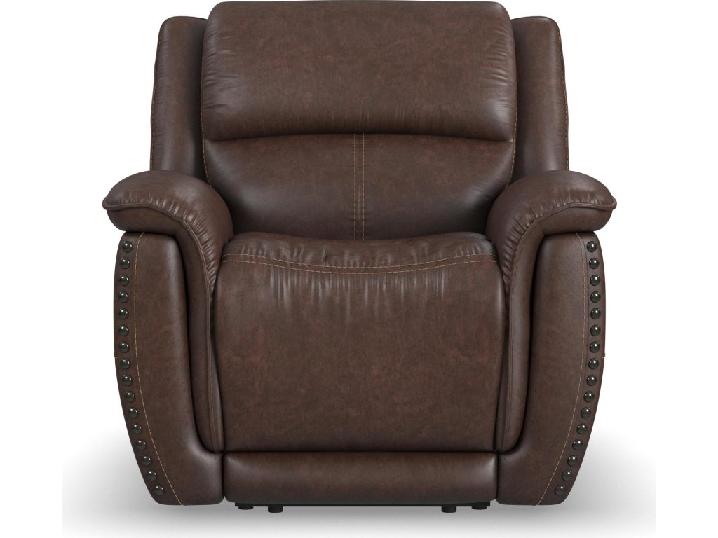 Beau Sable Fabric Power Recliner with Power Headrest - image 2