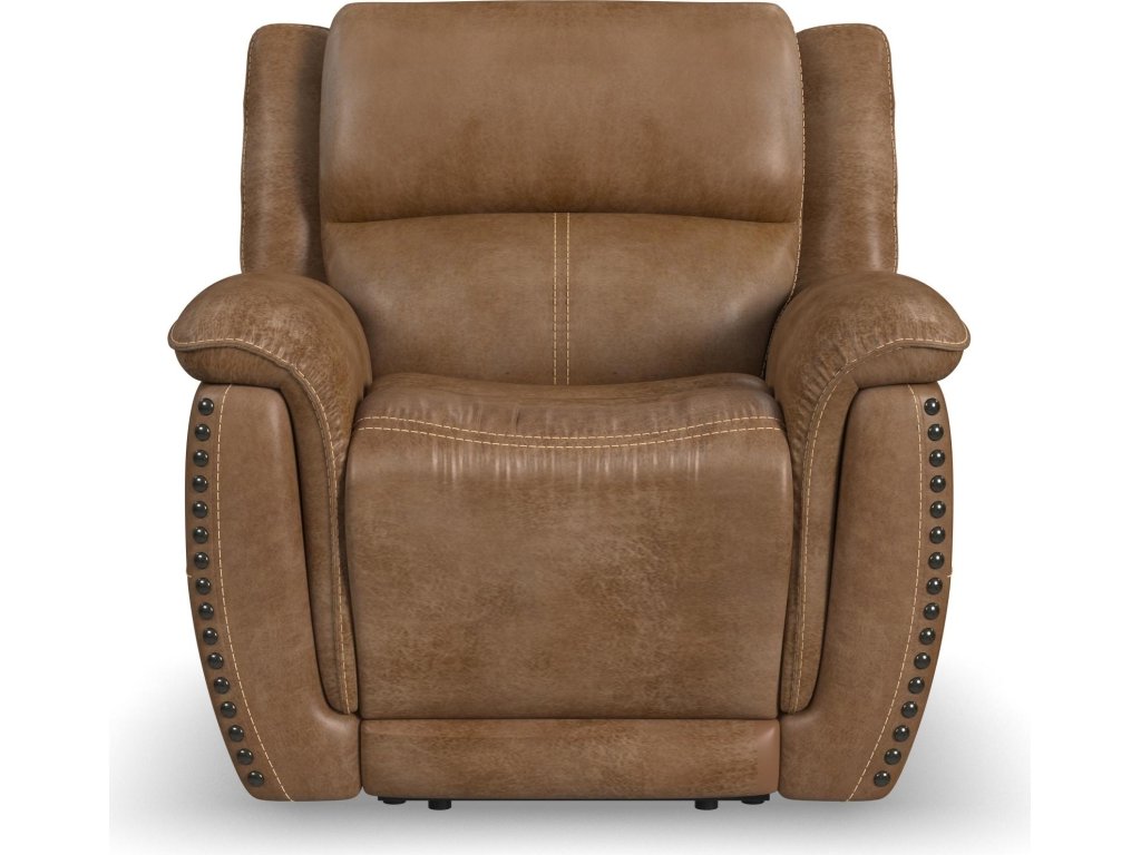 Beau Silt Fabric Power Recliner with Power Headrest - image 2