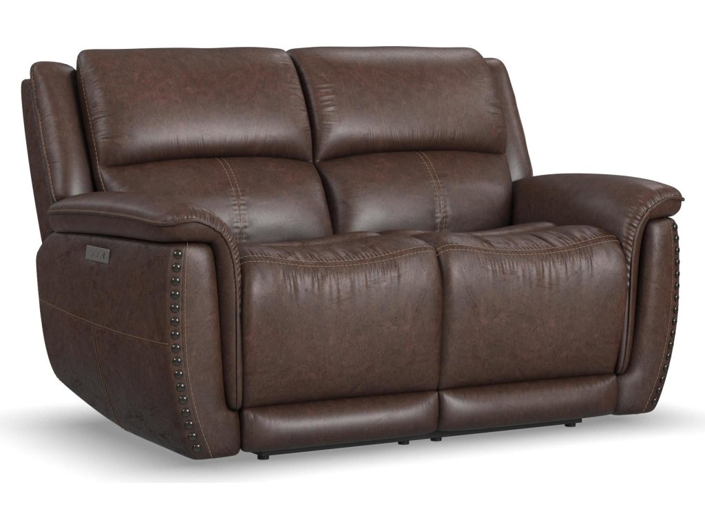 Beau Sable Fabric Power Reclining Loveseat with Power Headrests - main image