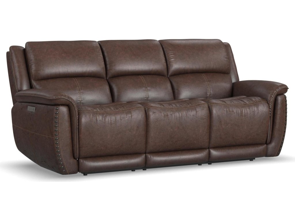 Beau Sable Fabric Power Reclining Sofa with Power Headrests - main image