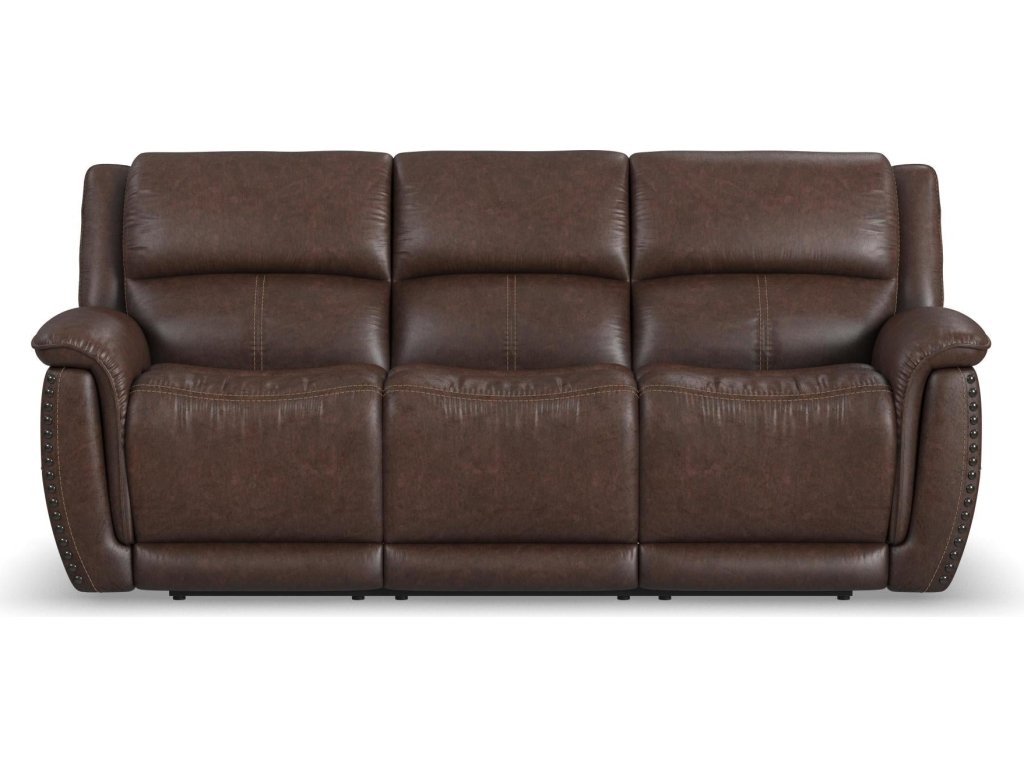 Beau Sable Fabric Power Reclining Sofa with Power Headrests - image 2