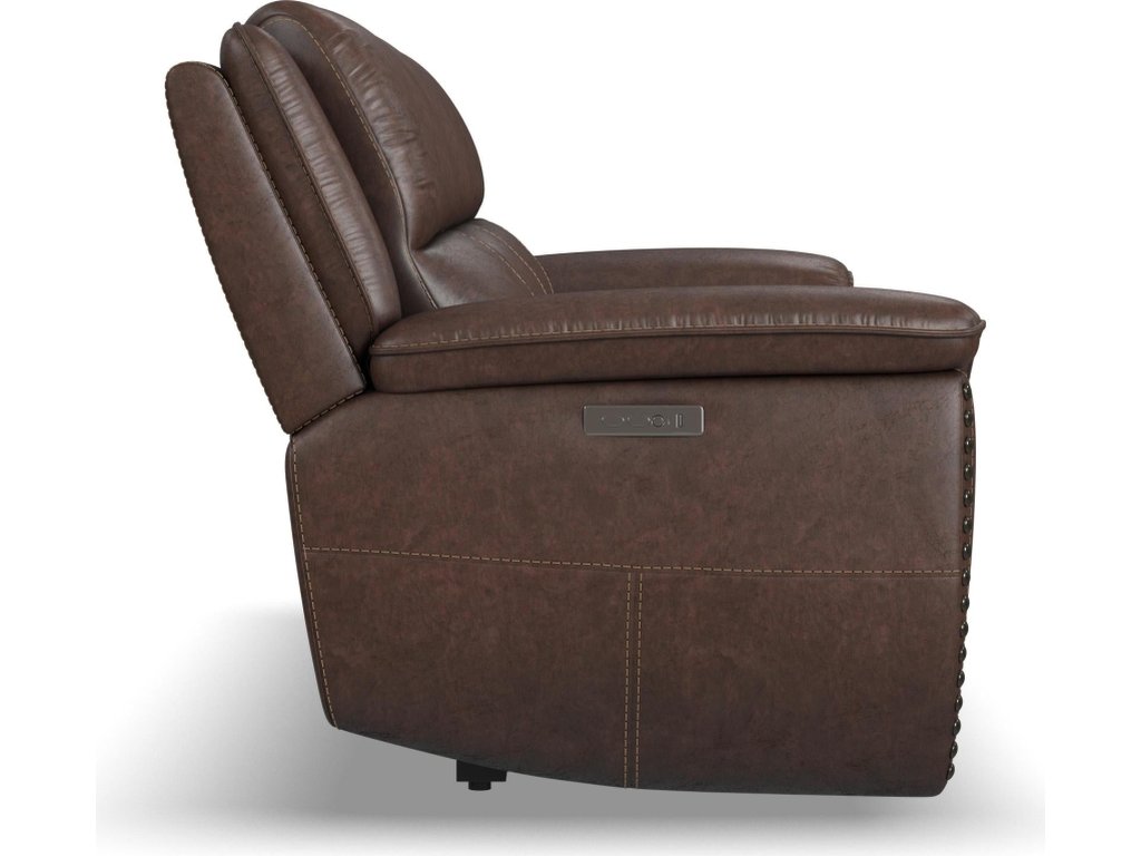 Beau Sable Fabric Power Reclining Sofa with Power Headrests - image 3