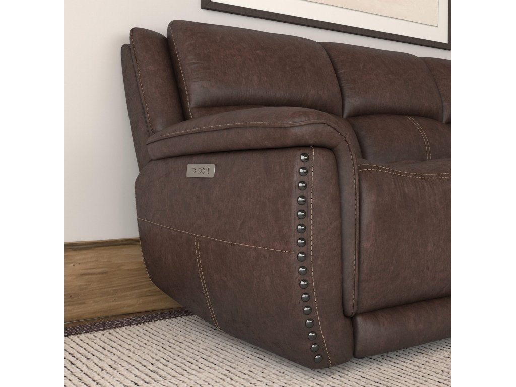 Beau Sable Fabric Power Reclining Sofa with Power Headrests - image 4