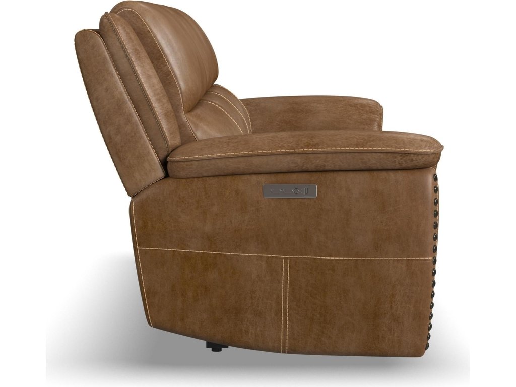 Beau Silt Fabric Power Reclining Sofa with Power Headrests - image 3