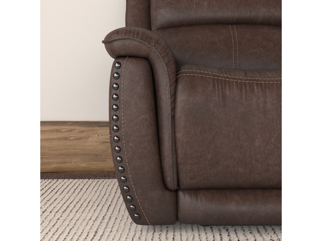 Beau Sable Fabric Power Reclining Loveseat with Console & Power Headrests - image 4