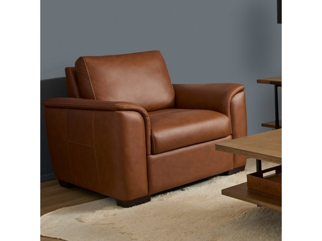 Henry Caramel Leather Chair - image 1